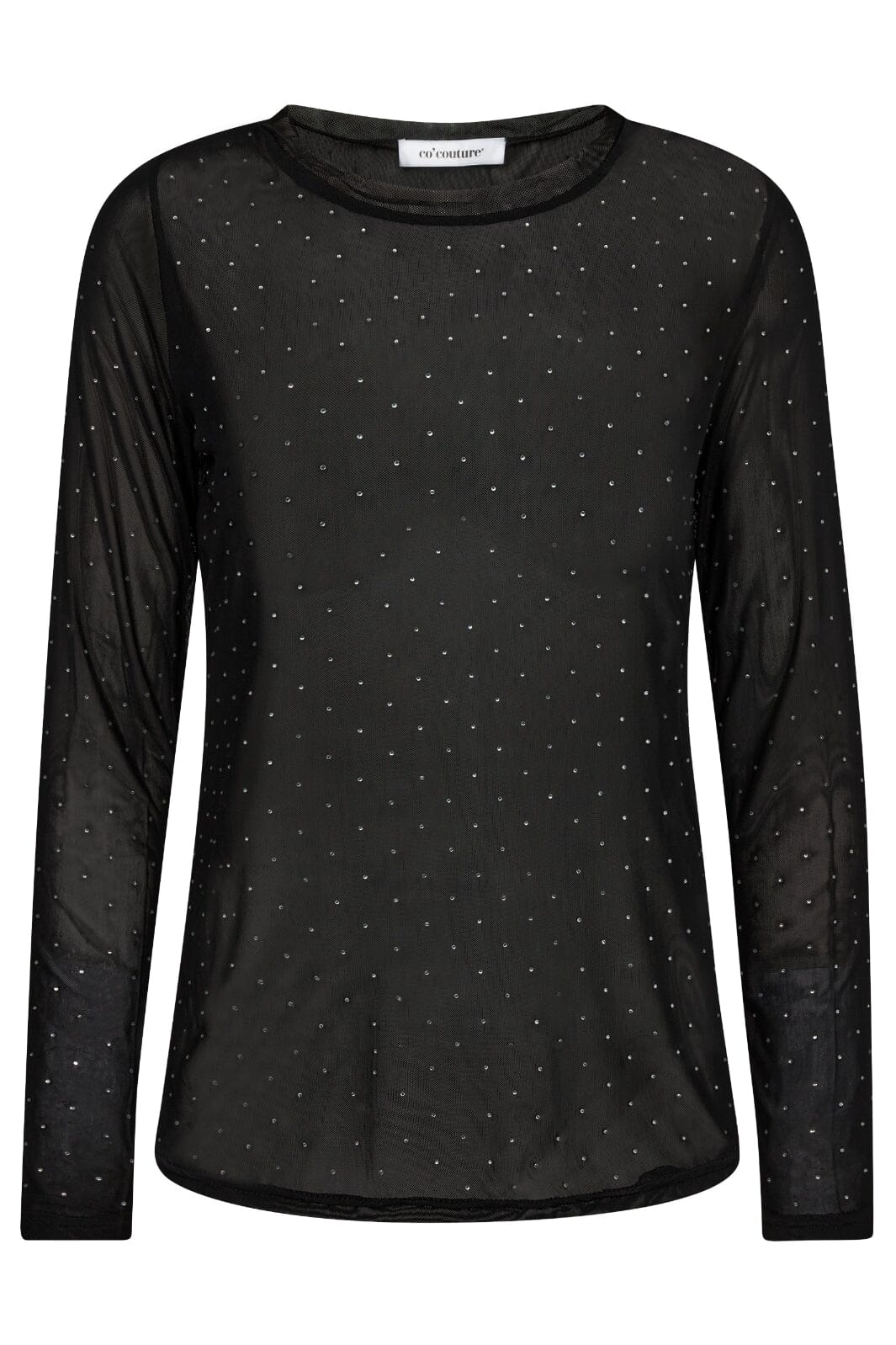 Forudbestilling - Co´couture - Crystalcc Mesh Blouse 33103 - 96 Black Bluser 