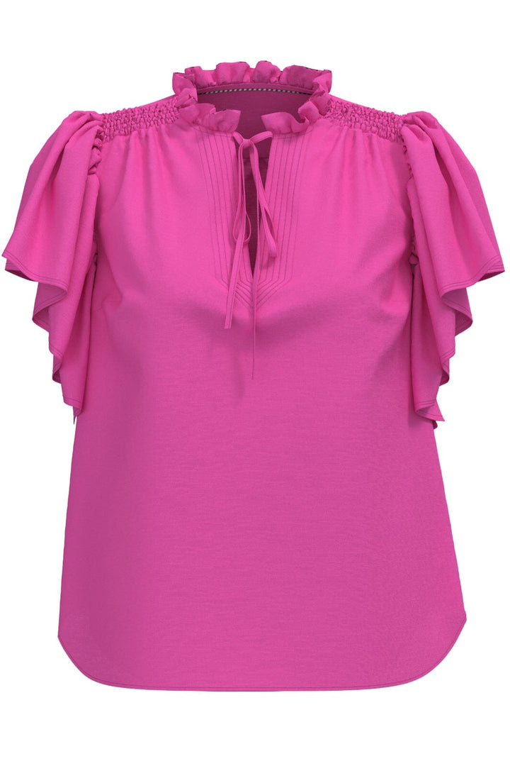 Forudbestilling - Co´couture - Heracc Ss Frill Top 35703 - 330 Pink Toppe 