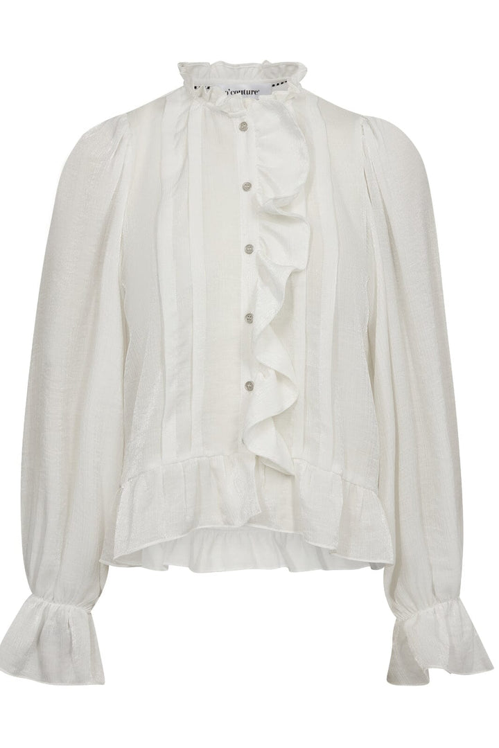 Forudbestilling - Co´couture - Melinacc Frill Shirt 35607 - 4000 White Skjorter 