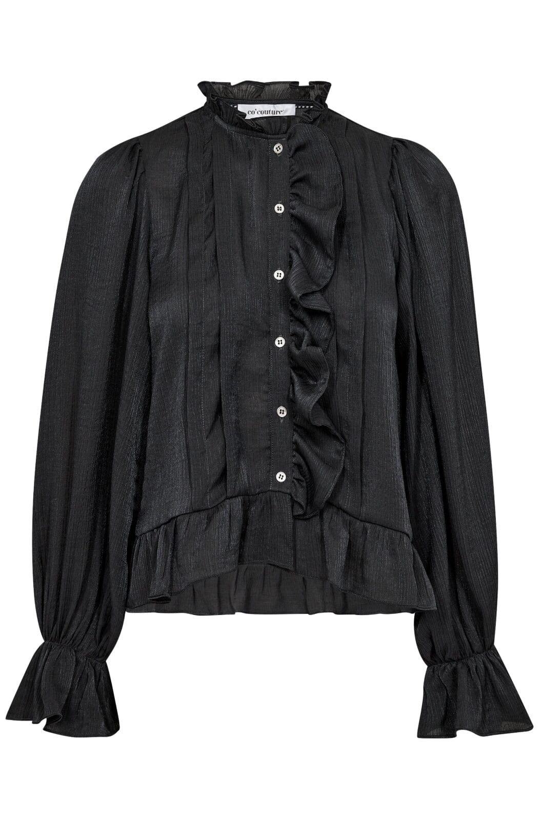 Forudbestilling - Co´couture - Melinacc Frill Shirt 35607 - 94 Antracit Skjorter 