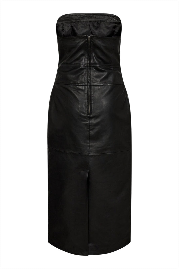 Forudbestilling - Co´couture - Phoebecc Leather Tube Dress 36403 - 96 Black Kjoler 