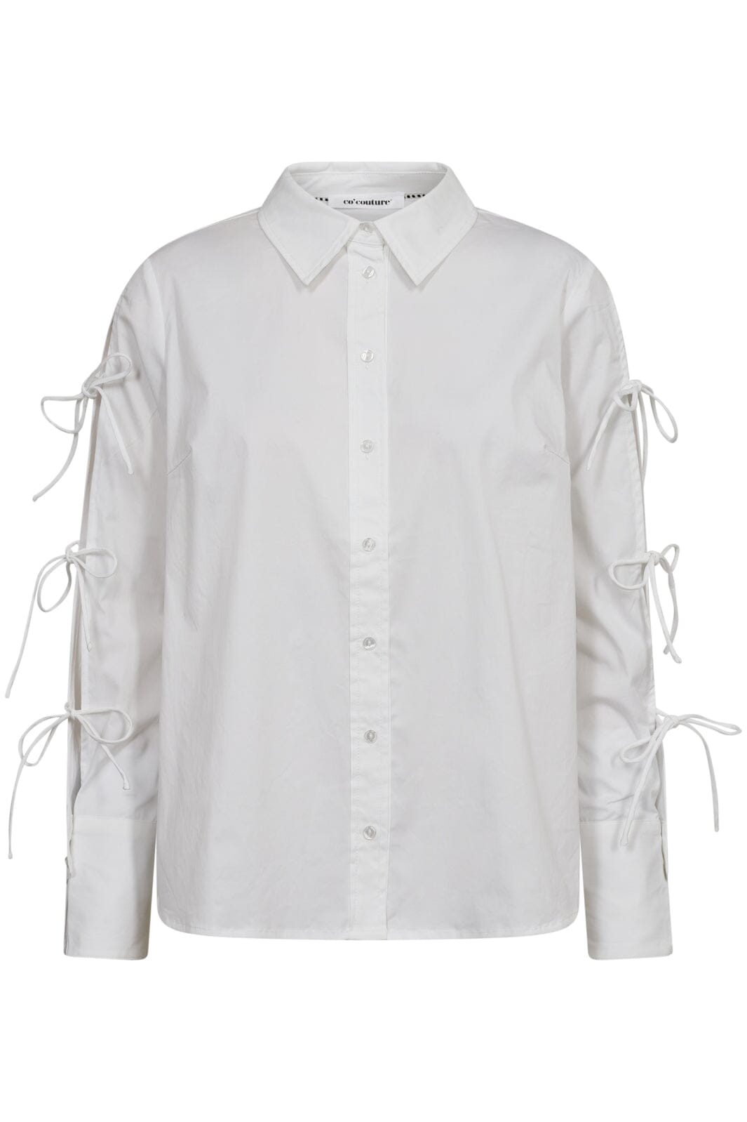 Forudbestilling - Co´couture - Poppycc Tie Sleeve Shirt 35752 - 4000 White Skjorter 