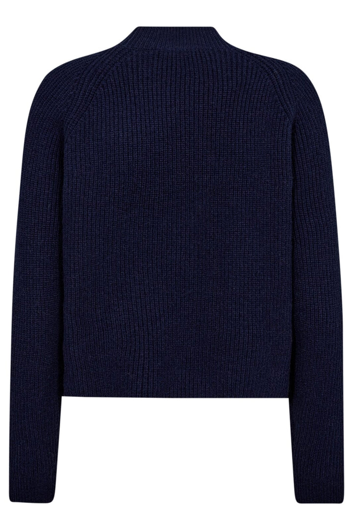 Forudbestilling - Co´couture - Rowcc Officer Rib Knit 32136 - 120 Navy Strikbluser 