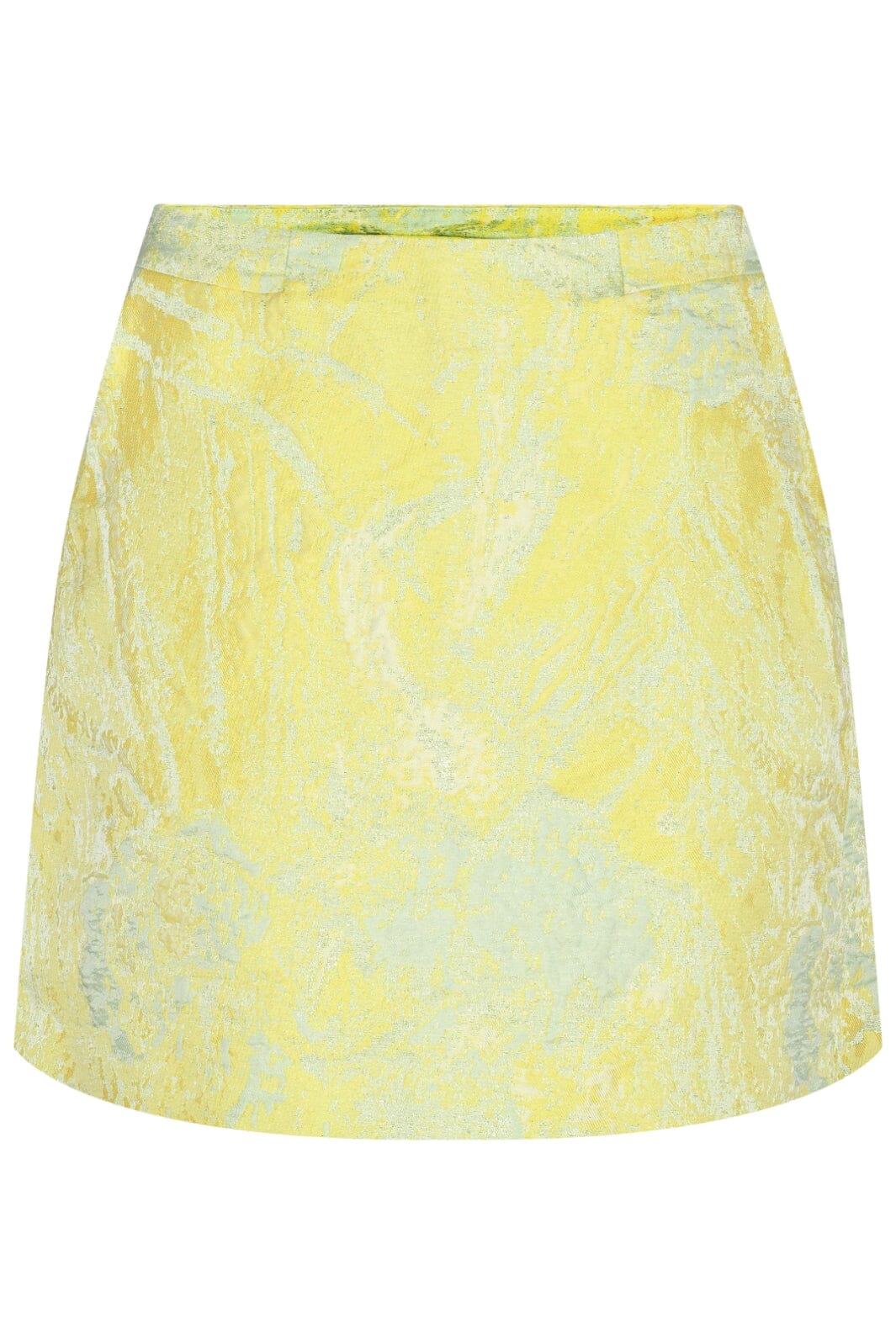 Forudbestilling - Co´couture - Simone Jacquard Mini Skirt - Lemon - (April) Nederdele 