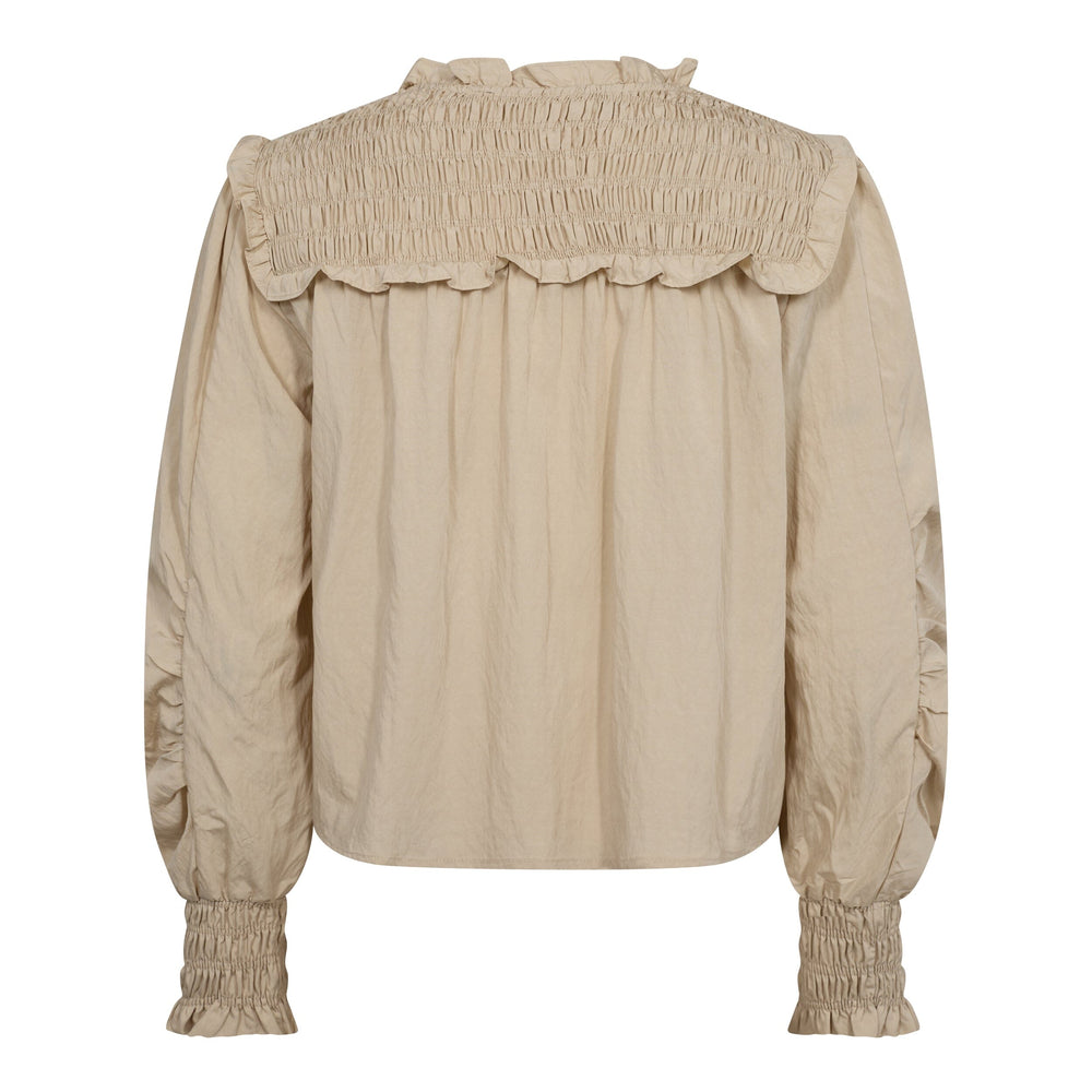 Forudbestilling - Co´couture - Vivacc Smock Blouse 35738 - 108 Powder Skjorter 