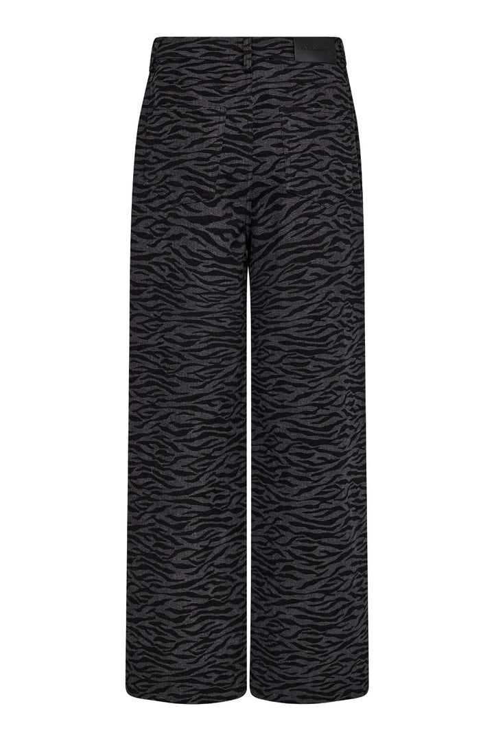 Forudbestilling - Co´couture - Zebracc Grey Wide Pant 31331 - 96 Black Bukser 