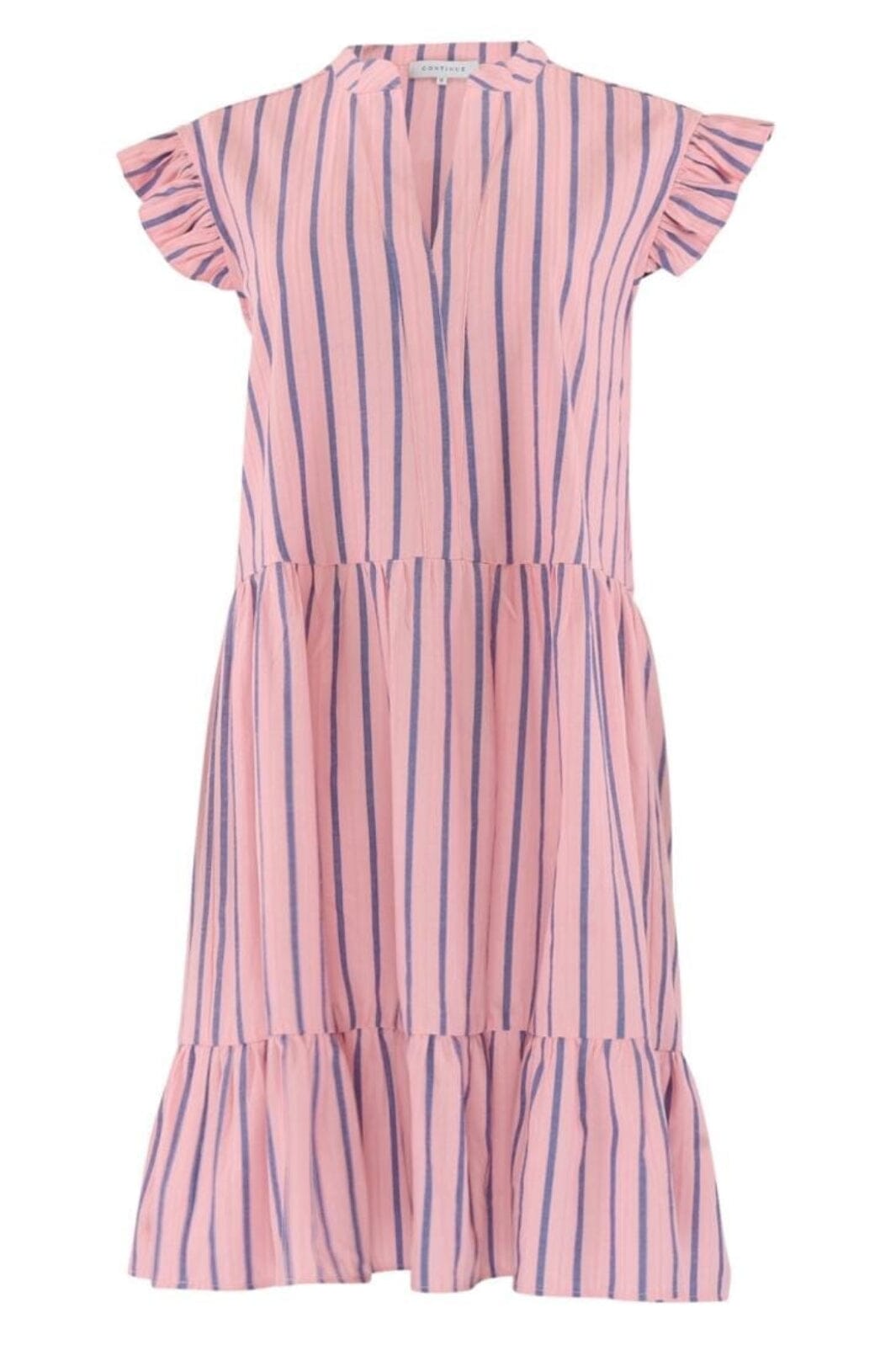 Forudbestilling - Continue - Bea Stripe - Pink Stripe Kjoler 