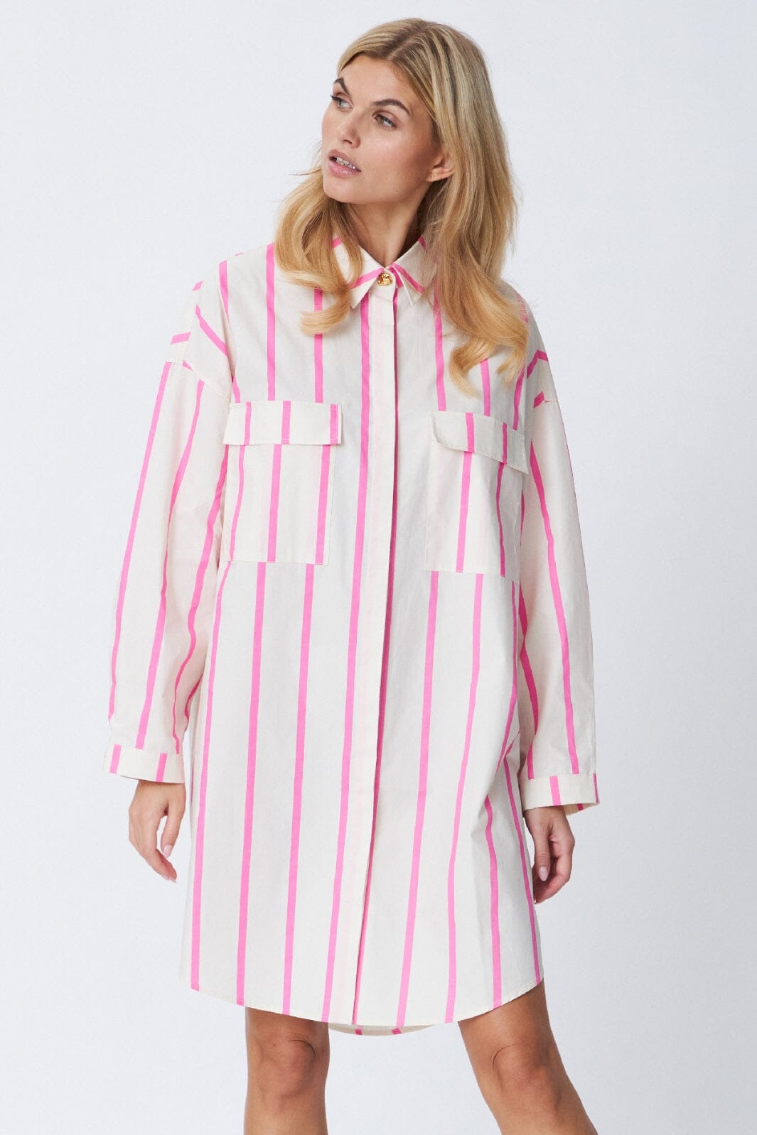 Forudbestilling - Cras - Flaxcras Shirt - 4006 Pink Stripe Skjorter 