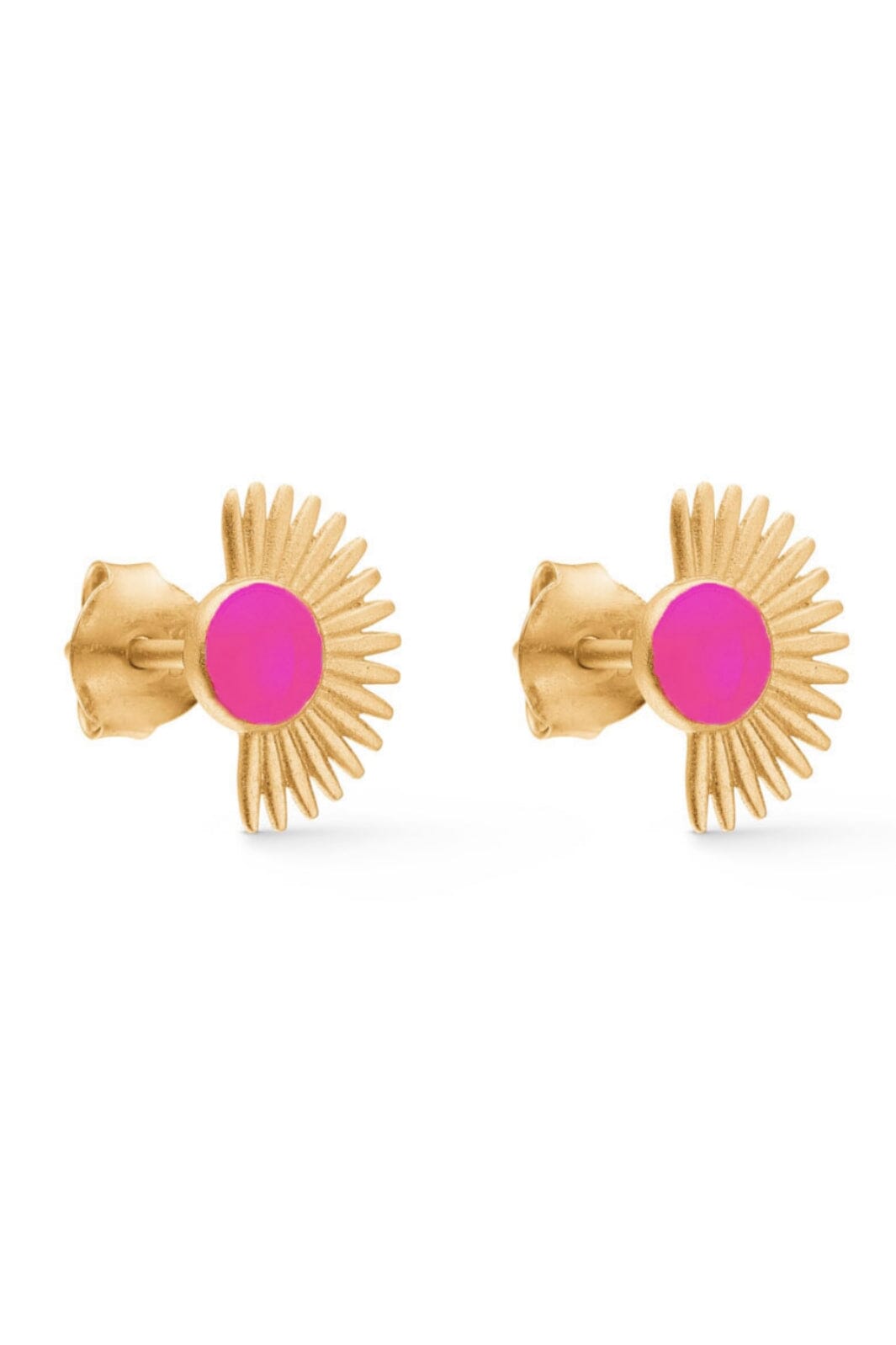 Forudbestilling - Enamel Copenhagen X Molly&My - Studs, Soleil - Pink Øreringe 