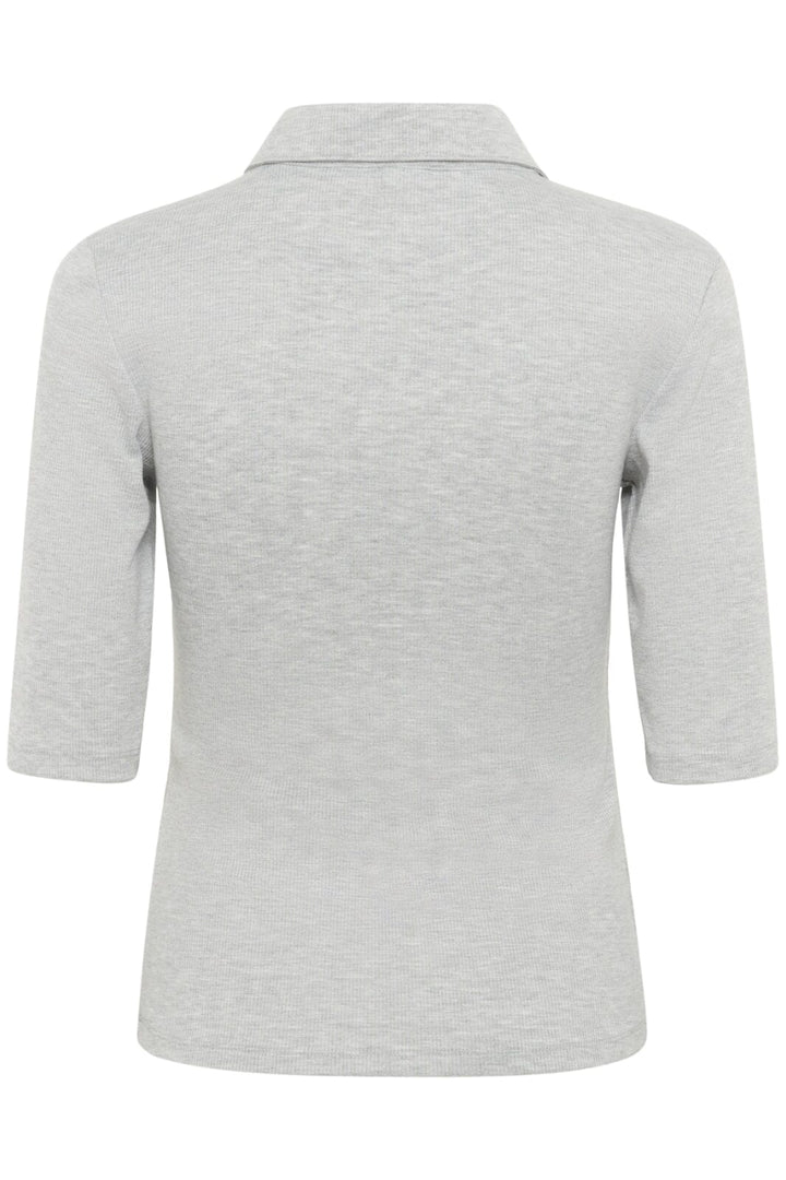 Gestuz - Gzdrew Polo Mel Top 10910685 - 107578 Grey Mélange