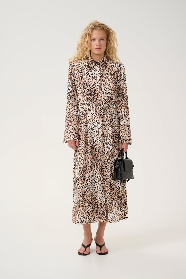 Forudbestilling - Gestuz - Gzmareen P Ls Dress - 107188 Light Leopard Kjoler 