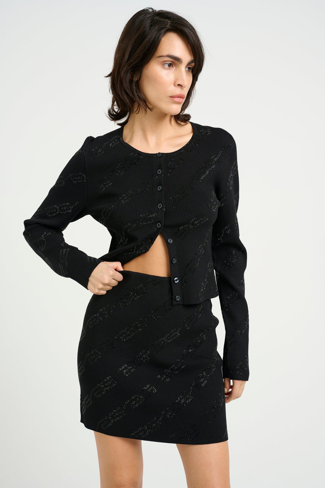 Forudbestilling - Gestuz - Sayagz Cardigan 10909674 - 100017 Black Cardigans 