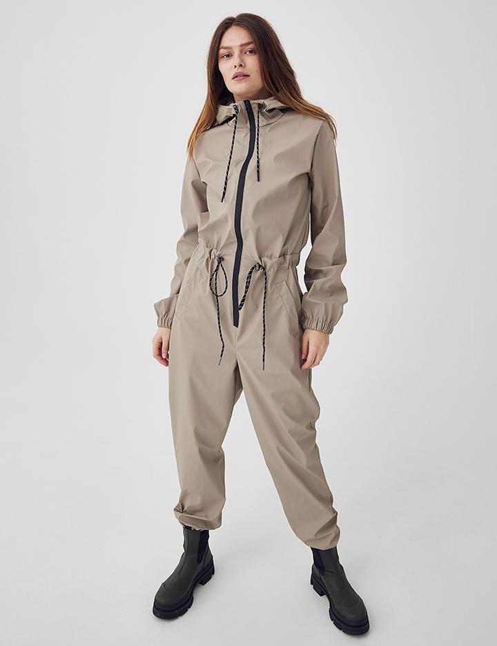 Forudbestilling - Global Funk - Kiana Rain Jumpsuit - Sand - Pre - Slut Maj Jumpsuits 