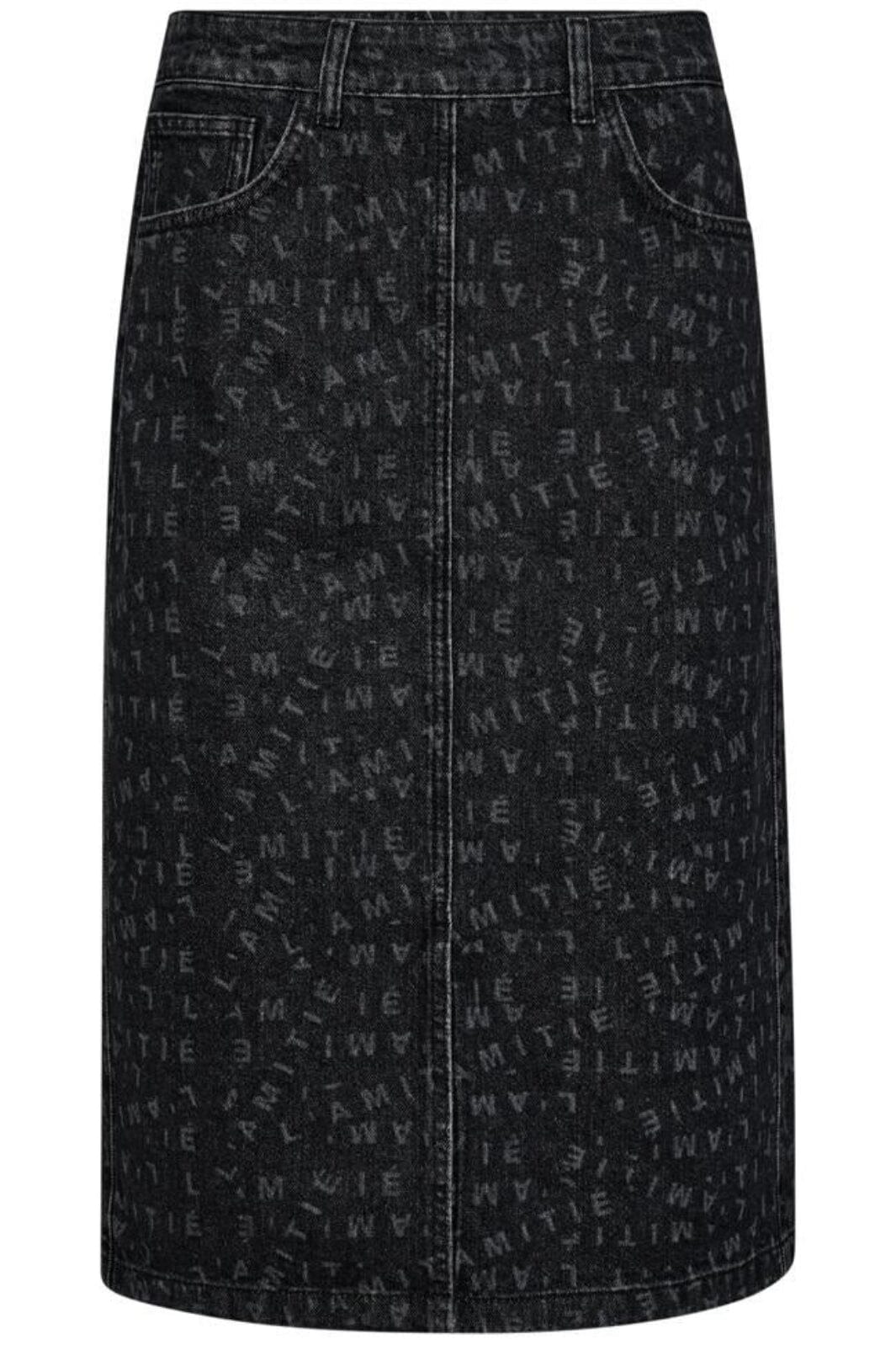 Haute L'Amitié - L'Amitié Logo Pencil Skirt HL10019 - Black