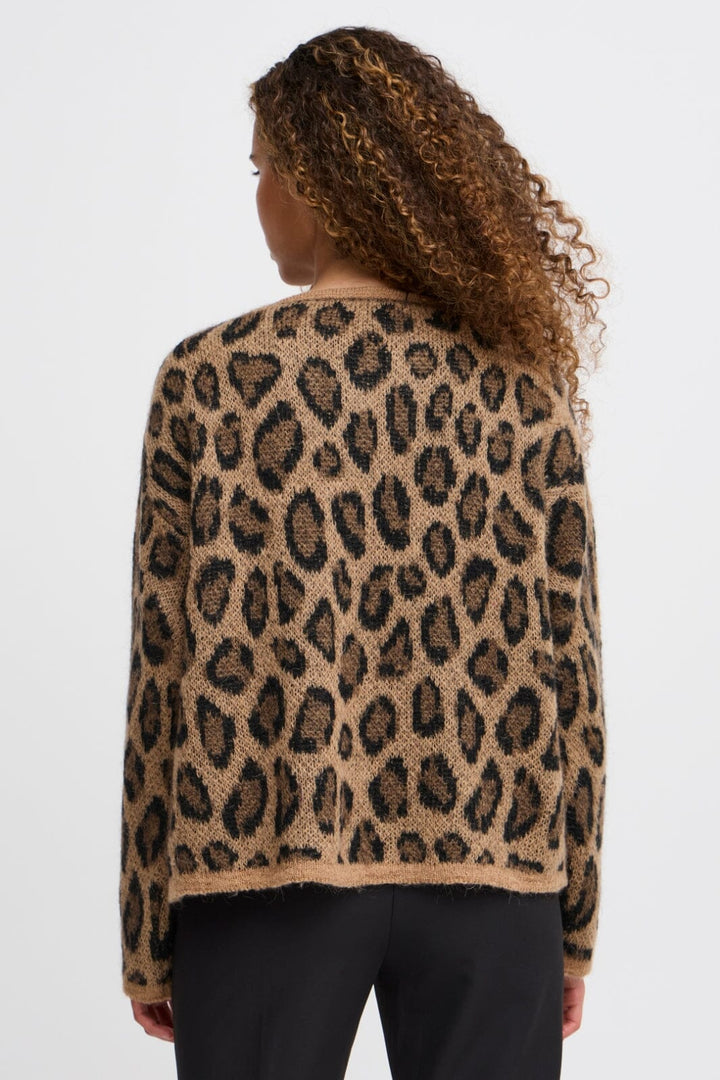 Forudbestilling - Ichi - Ixcleo Ca2 - 202381 Cornstalk Leo Print Cardigans 