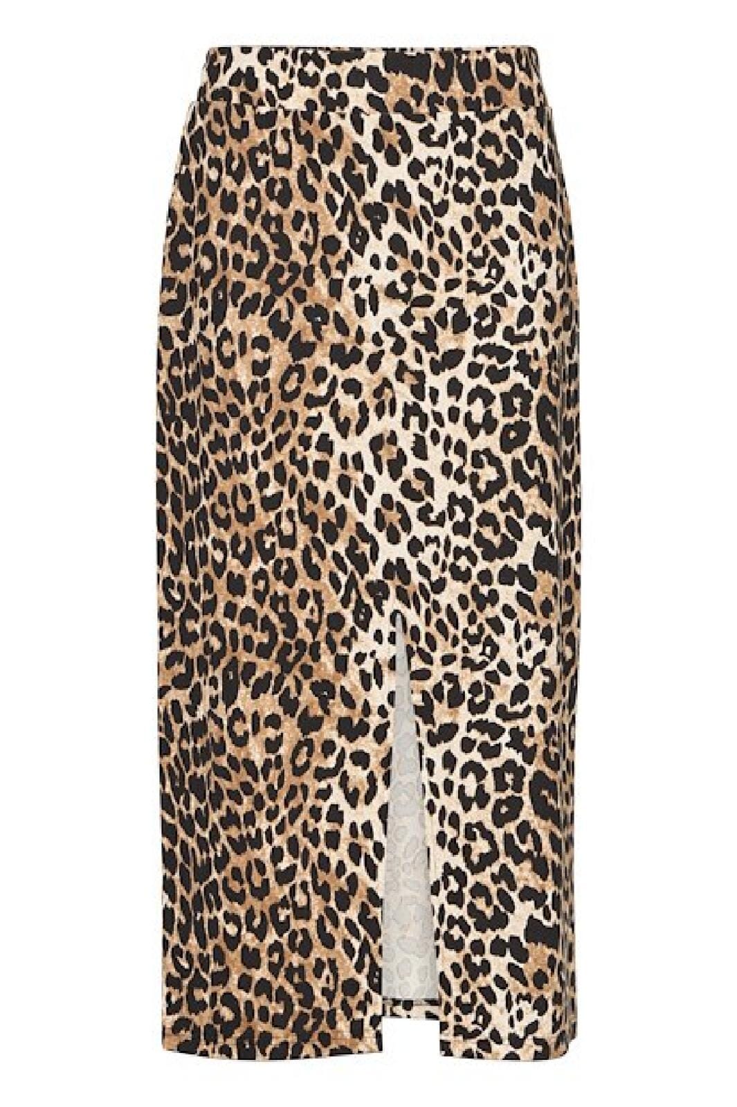 Forudbestilling - Ichi - Ixkate Leop Long Skirt - 205020 Kate Leop Print Nederdele 