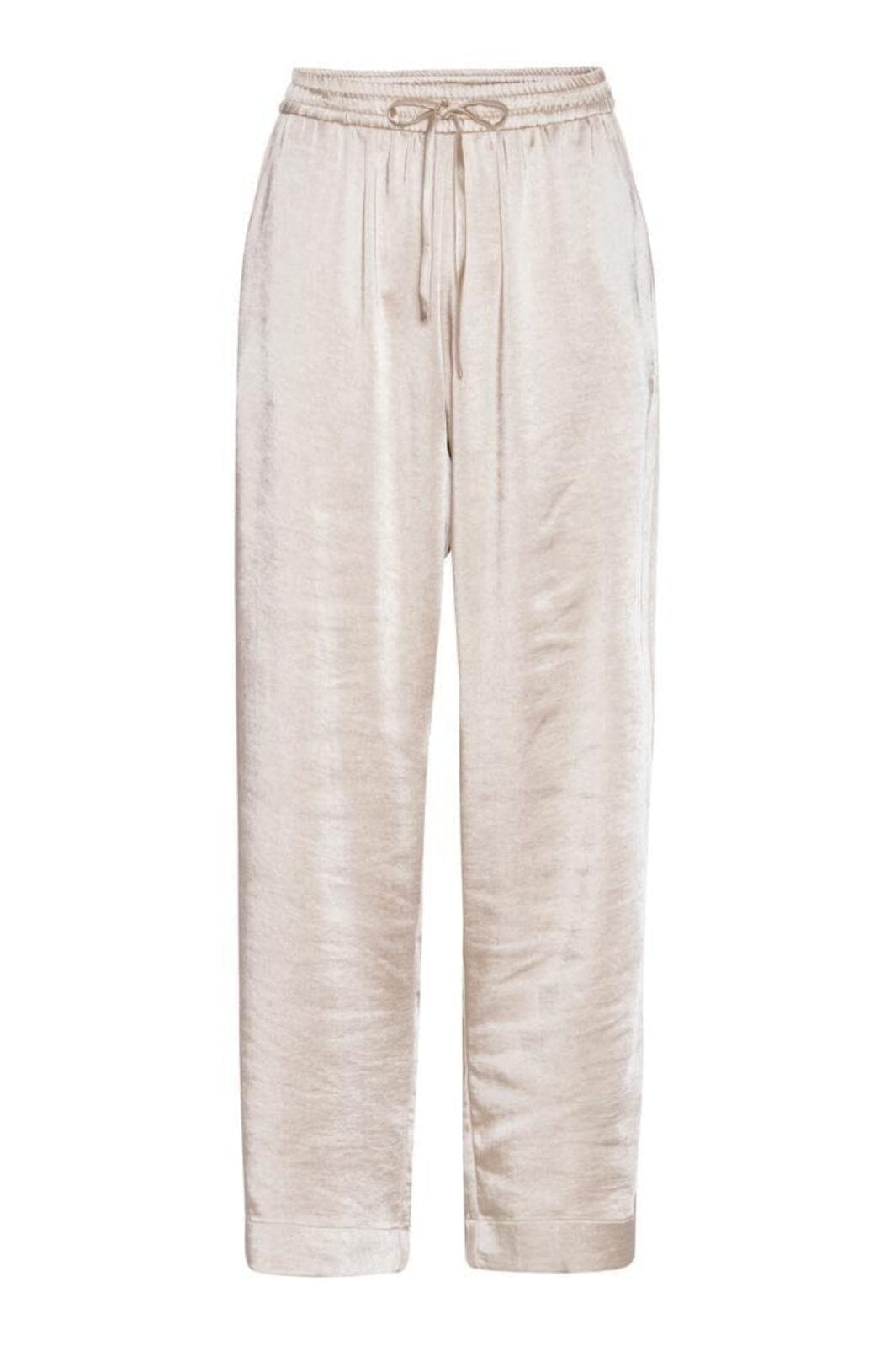 Forudbestilling - Karmamia - Garcia Pants - Antique White Rich Satin Bukser 