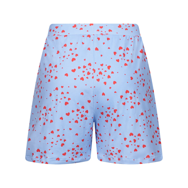 Forudbestilling - Liberte - Alma-Shorts - Light Blue Pink Heart Shorts 