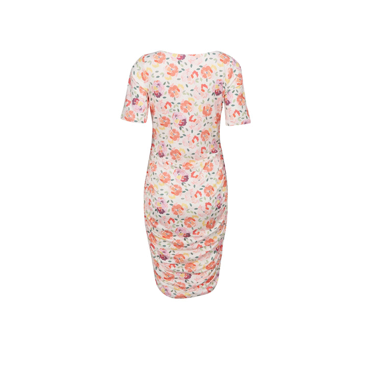 Forudbestilling - Liberte - Alma-Ss-Turn-Dress - Creamy Peach Flower Kjoler 