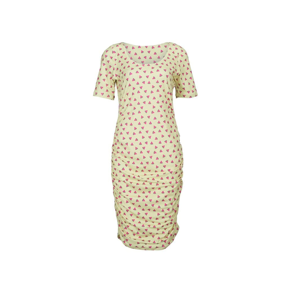 Forudbestilling - Liberte - Alma-Ss-Turn-Dress - Yellow Watermelon Kjoler 