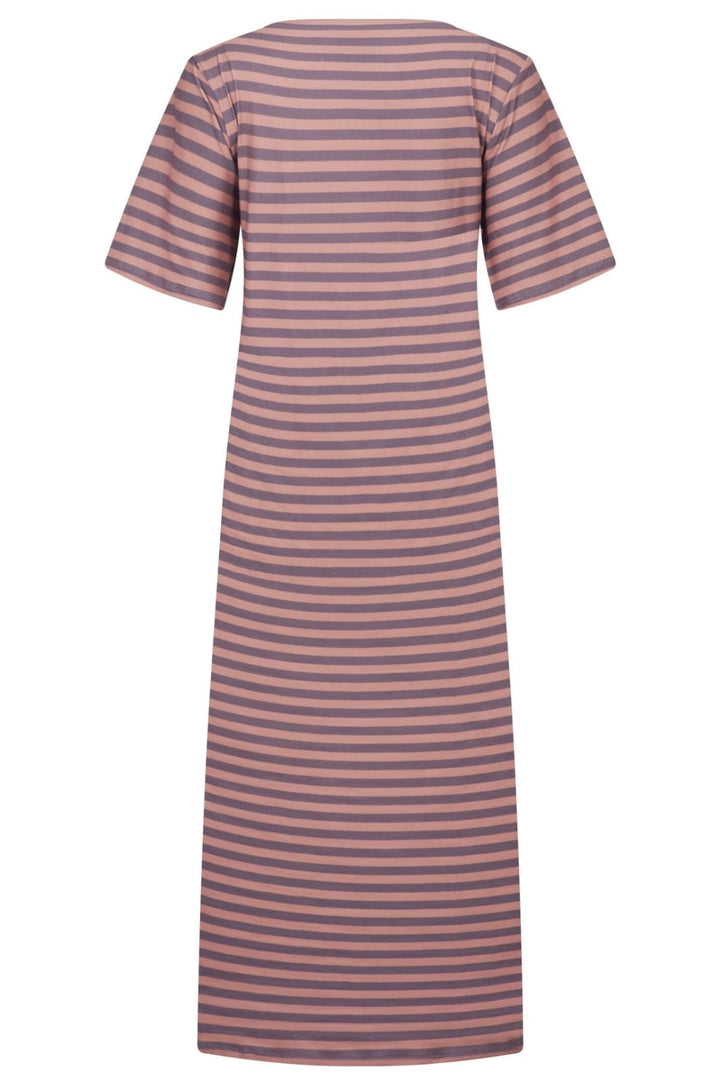 Liberte - Alma-Tshirt-Dress - Brown Stripe