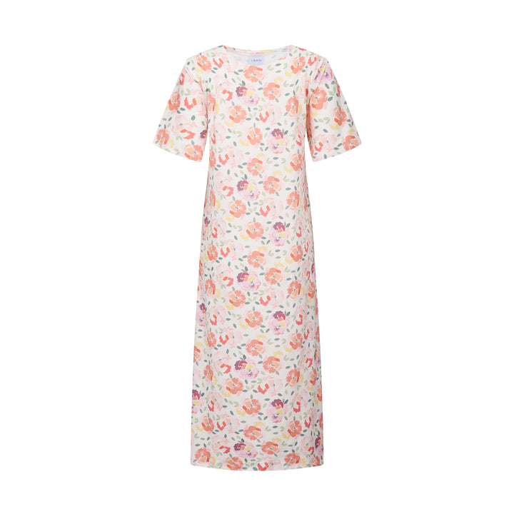 Forudbestilling - Liberte - Alma-Tshirt-Dress - Creamy Peach Flower Kjoler 