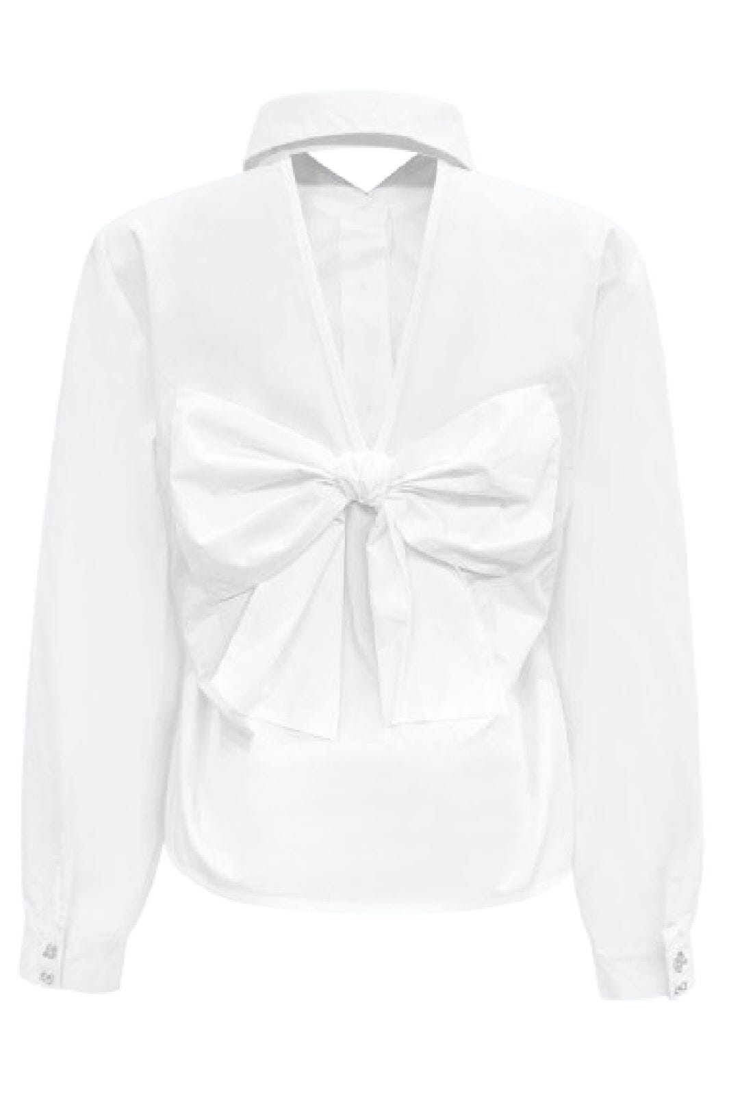 Forudbestilling - Liberte - Bobo-Ls-Bow-Shirt 22121 - White Skjorter 