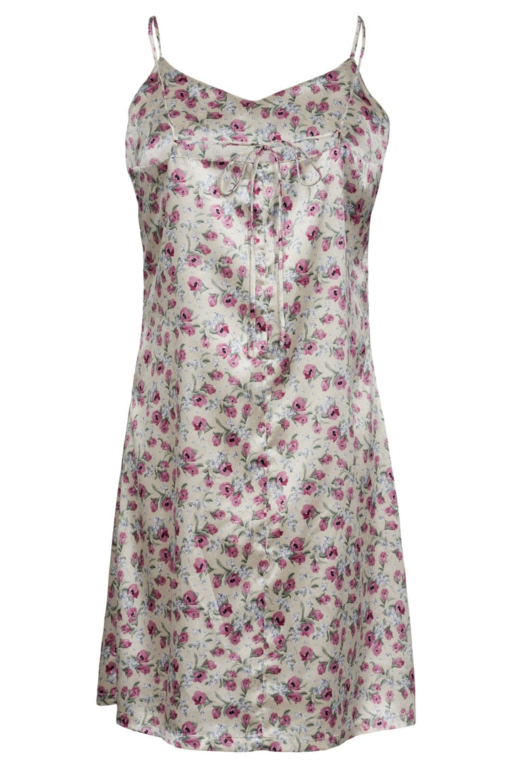 Forudbestilling - Liberte - Danda-Strap-Dress - Creme Flower Kjoler 