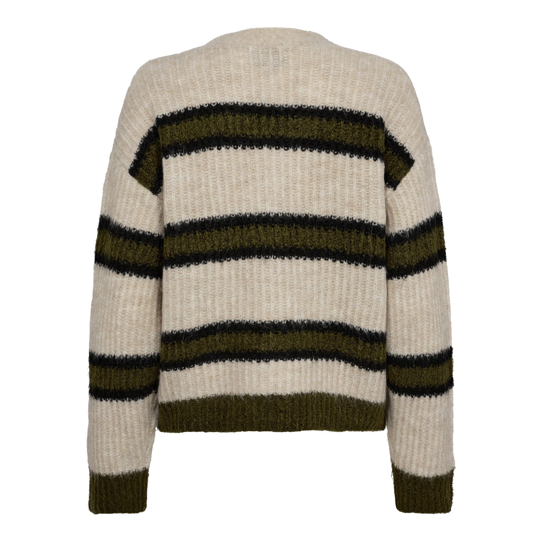 Forudbestilling - Liberte - Fro-Cargidan - Sand Army Black Stripe Cardigans 