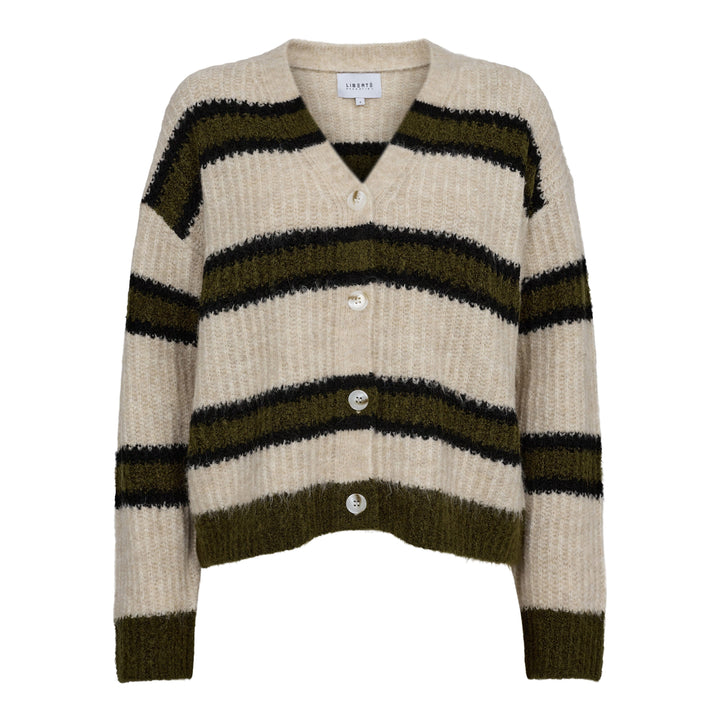 Forudbestilling - Liberte - Fro-Cargidan - Sand Army Black Stripe Cardigans 