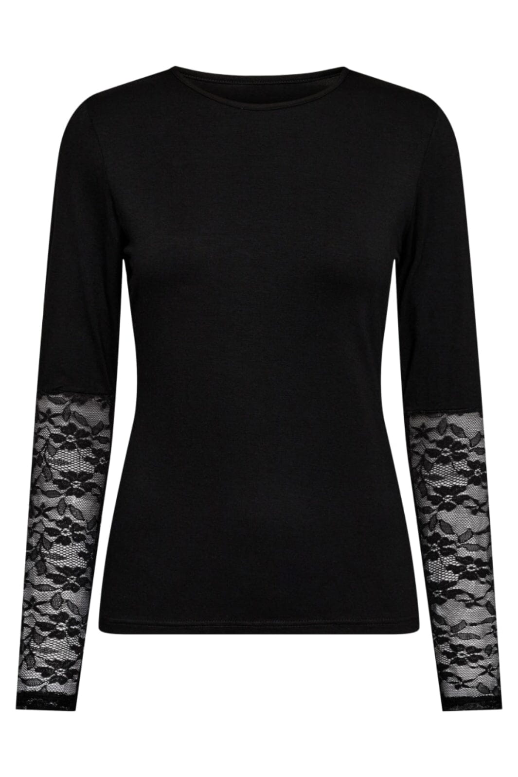 Forudbestilling - Liberte - Isa-Ls-Lace-Sleeve-Blouse - Black Flower2 Bluser 