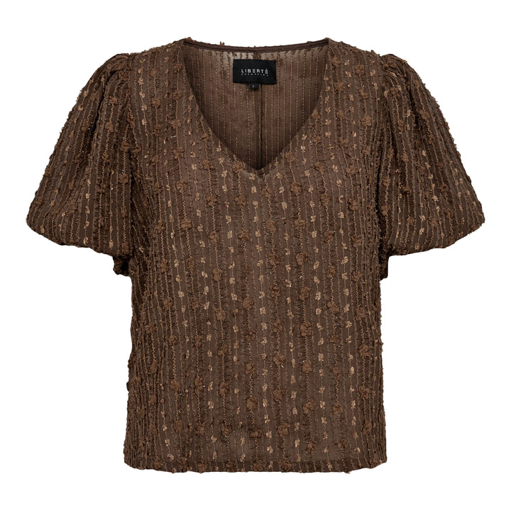 Forudbestilling - Liberte - Odessa-Ss-Blouse - Brown Bluser 