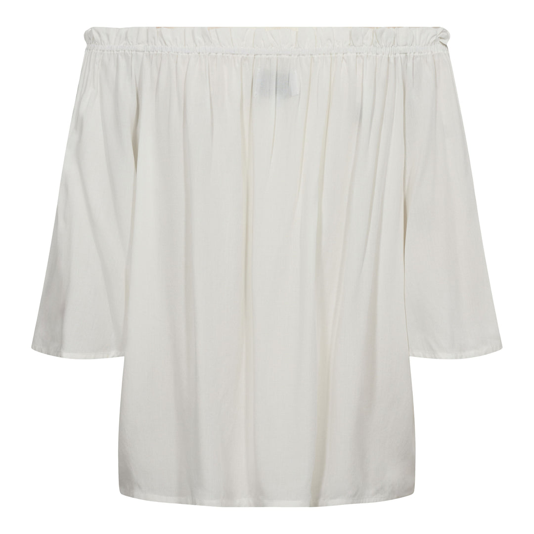 Forudbestilling - Liberte - Odette-Offshoulder-Blouse - White Bluser 