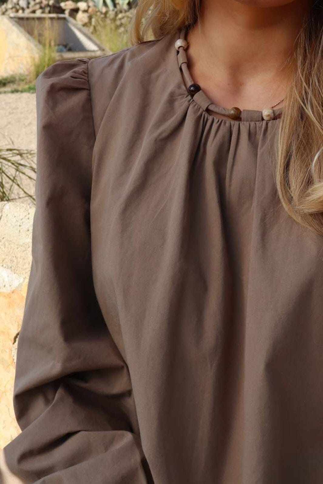 Liberte - Pen-Pearl-Blouse 22189 - Light Brown