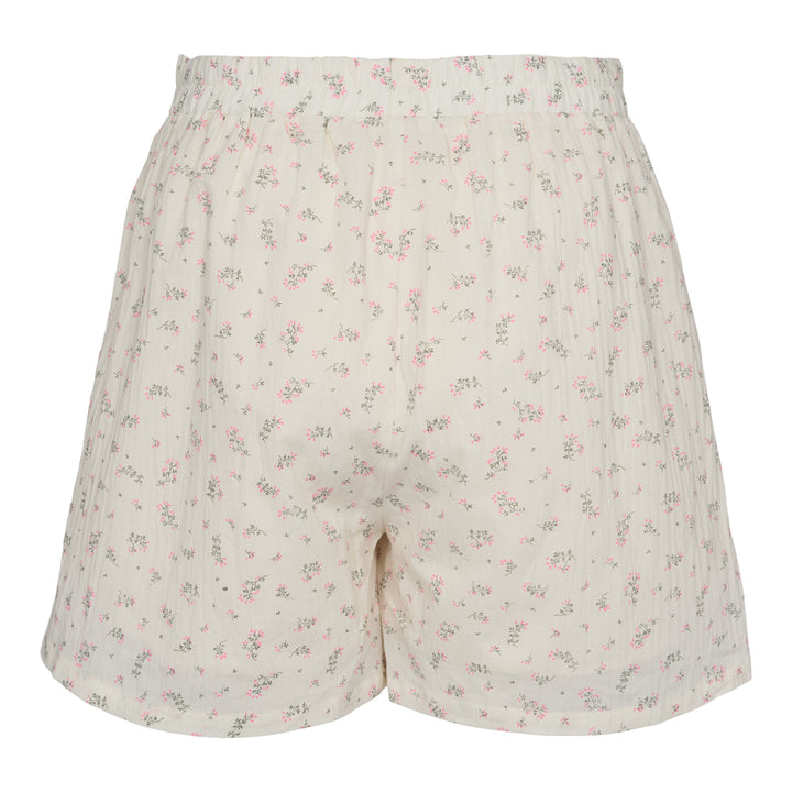 Forudbestilling - Liberte - Sara-Shorts - Creme Pink Flower Shorts 