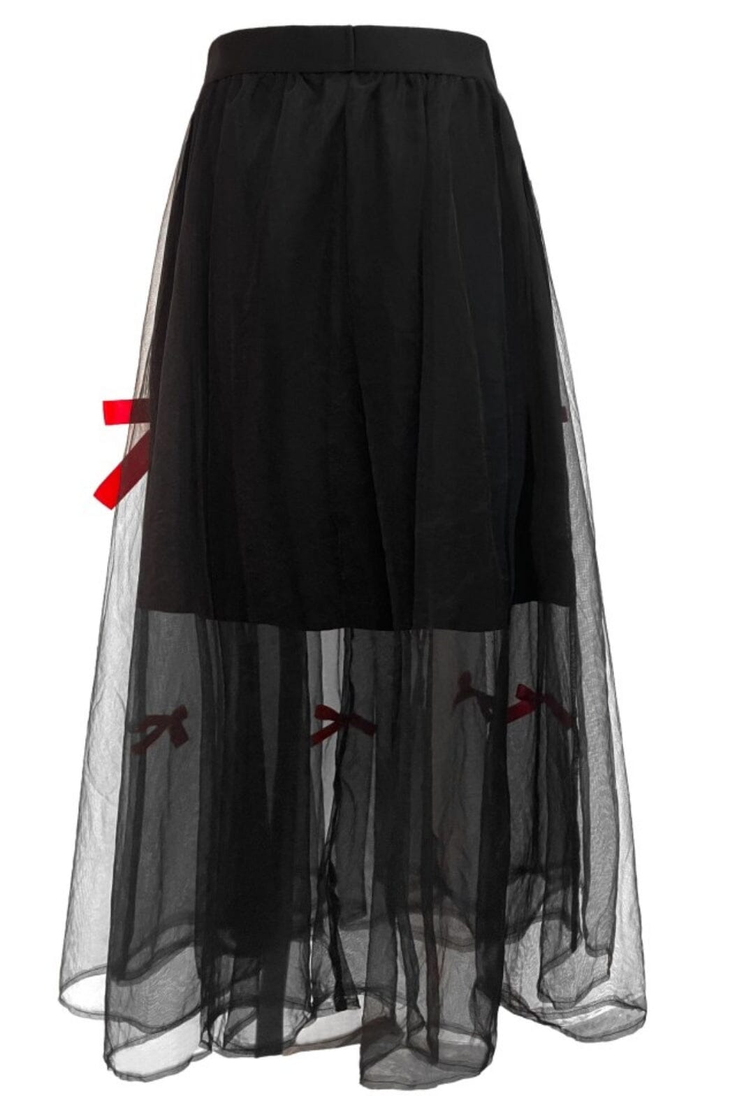 Forudbestilling - Liberte - Tulle-Bow-Skirt 22125 - Black Red Bow Nederdele 