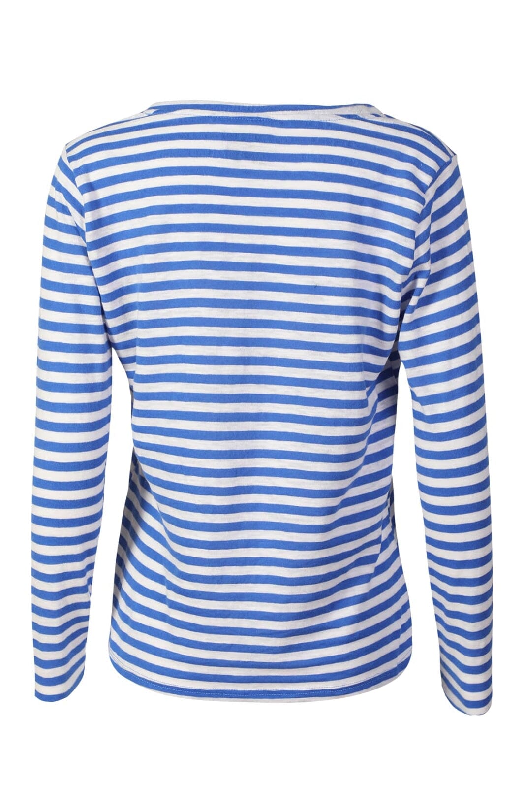 Liberte - Ulla-Ls-Vneck-Stripe-Tshirt 22160 - Cobolt White Stripe