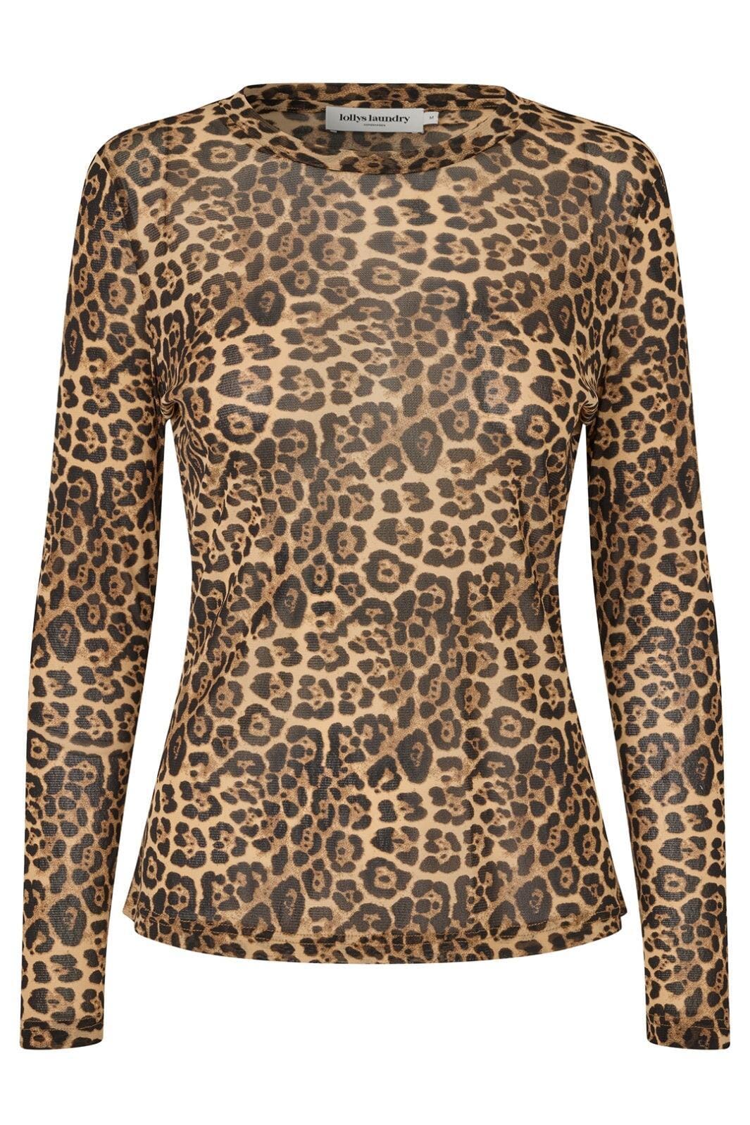 Forudbestilling - Lollys Laundry - Iriell Blouse Ls - 72 Leopard Print Bluser 