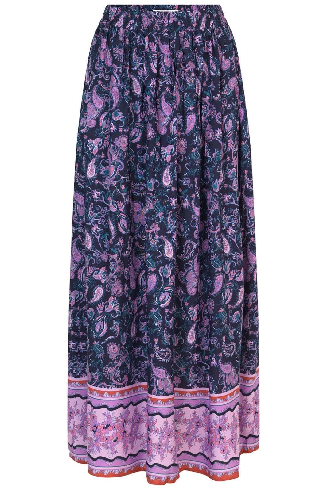 Forudbestilling - Lollys Laundry - Sunsetll Maxi Skirt - 74 Flower Print Nederdele 