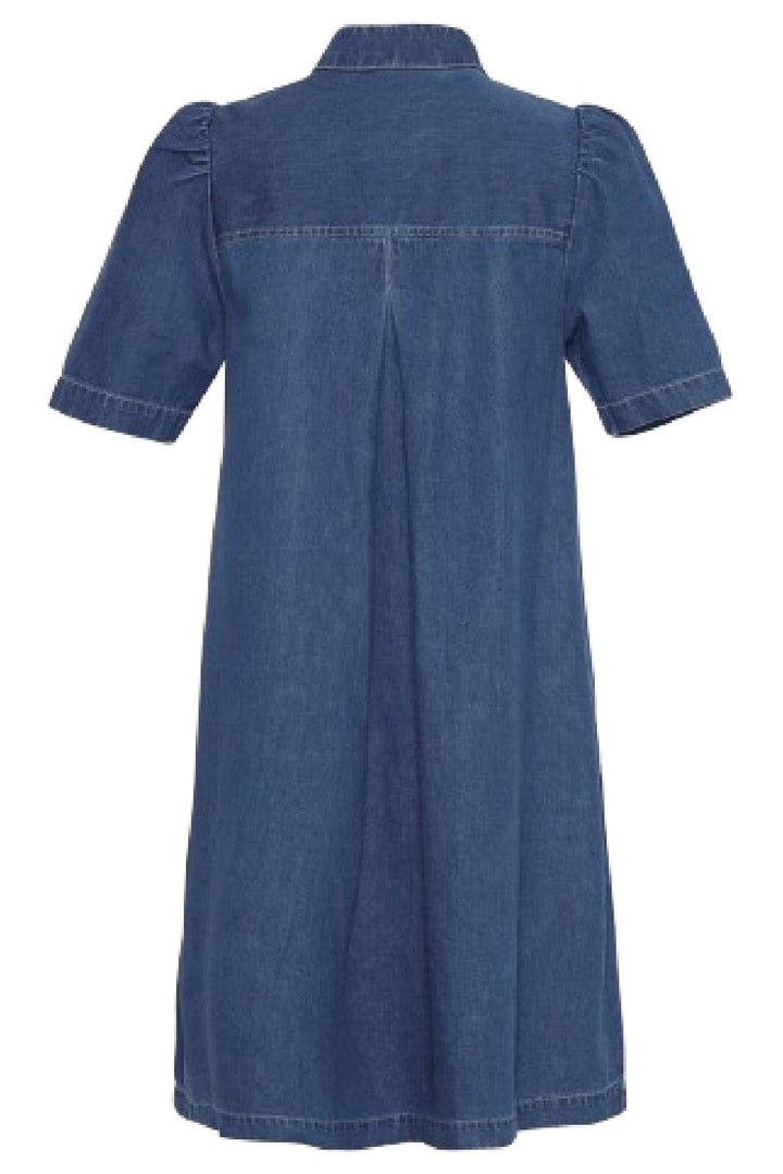 Forudbestilling - Moss Copenhagen - Mschshayla Ss Shirt Dress - Mid Blue Wash Kjoler 