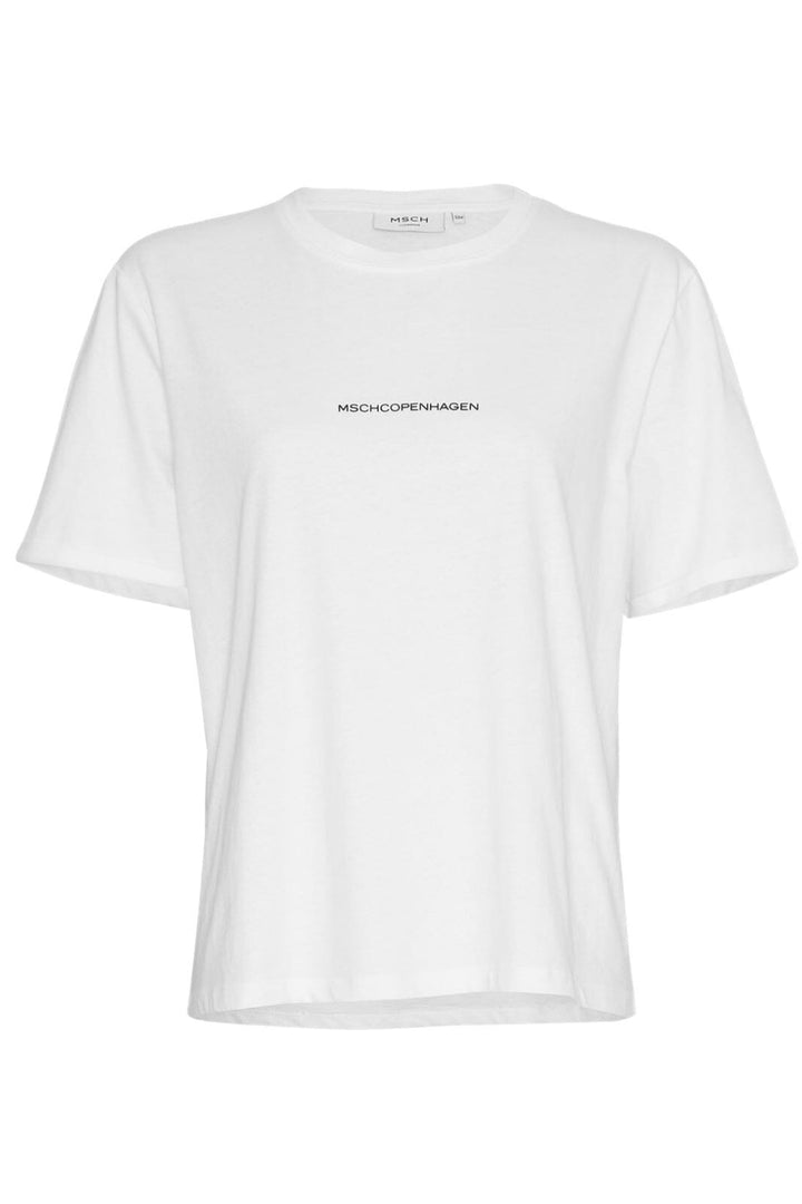 MSCH Copenhagen - MSCHTerina Organic Small Logo Tee 17595 - B White Black