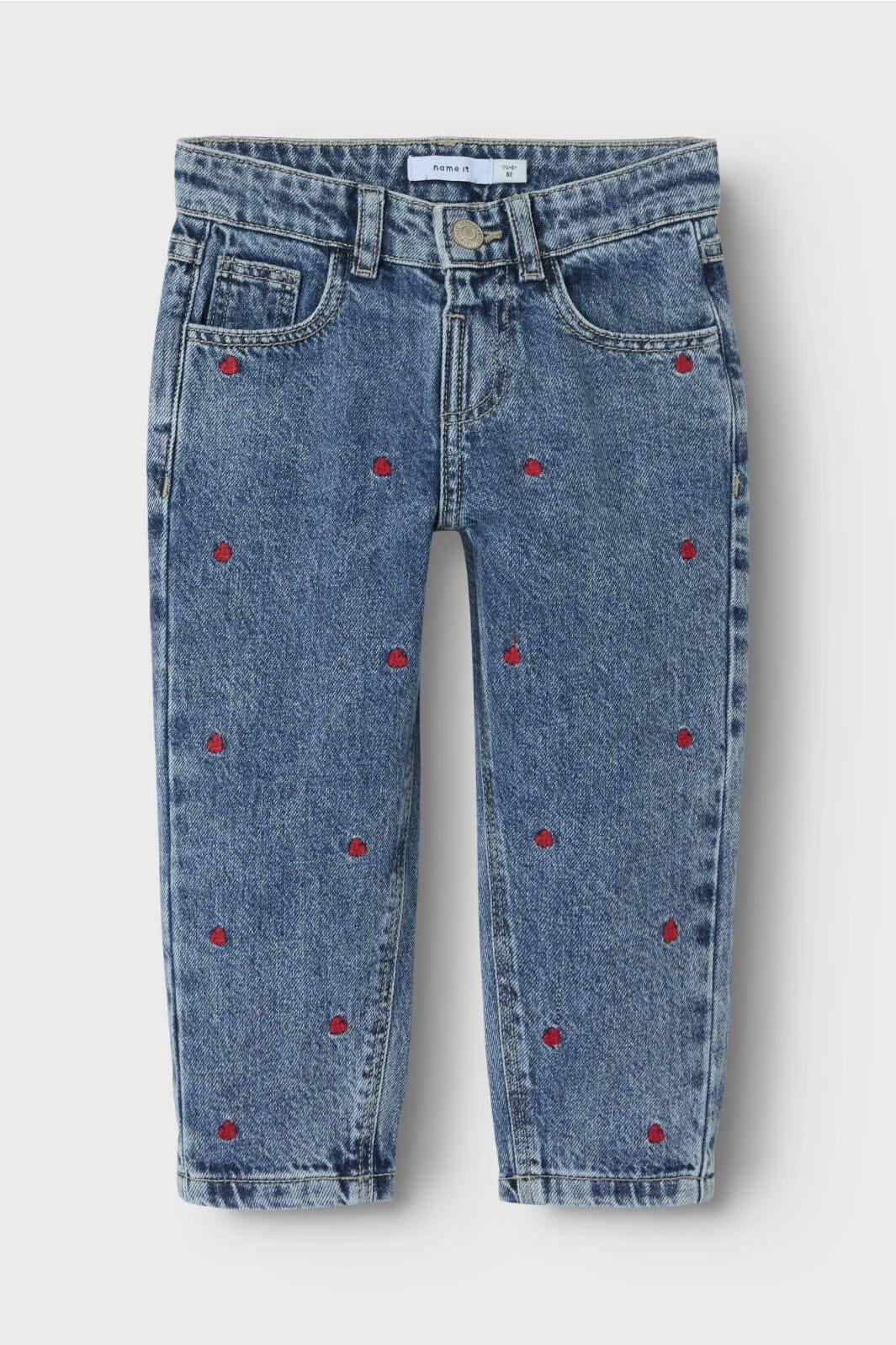 Name It - Nmfbella Emb Jeans 3285-Be - 4777529 Medium Blue Denim Embroidery Heart