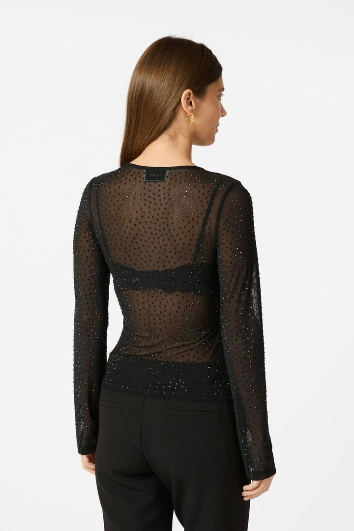 Neo Noir - Alisa Stone Mesh Blouse 162654 - 100 - Black