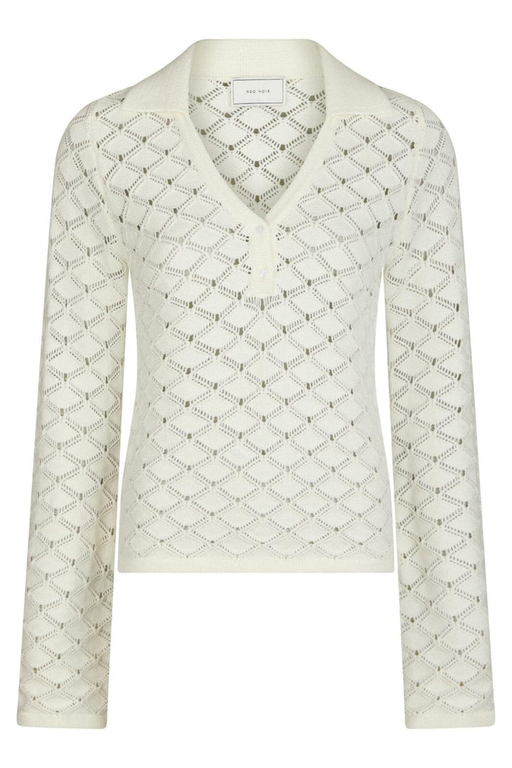 Neo Noir - Aston Stitch Knit Blouse 164486 - 121 - Off White