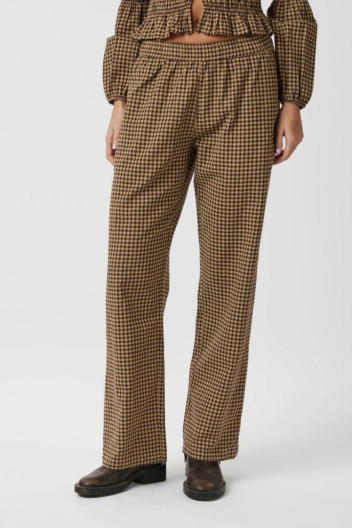 Neo Noir - Astra Check Pants 165414 - 210 - Brown