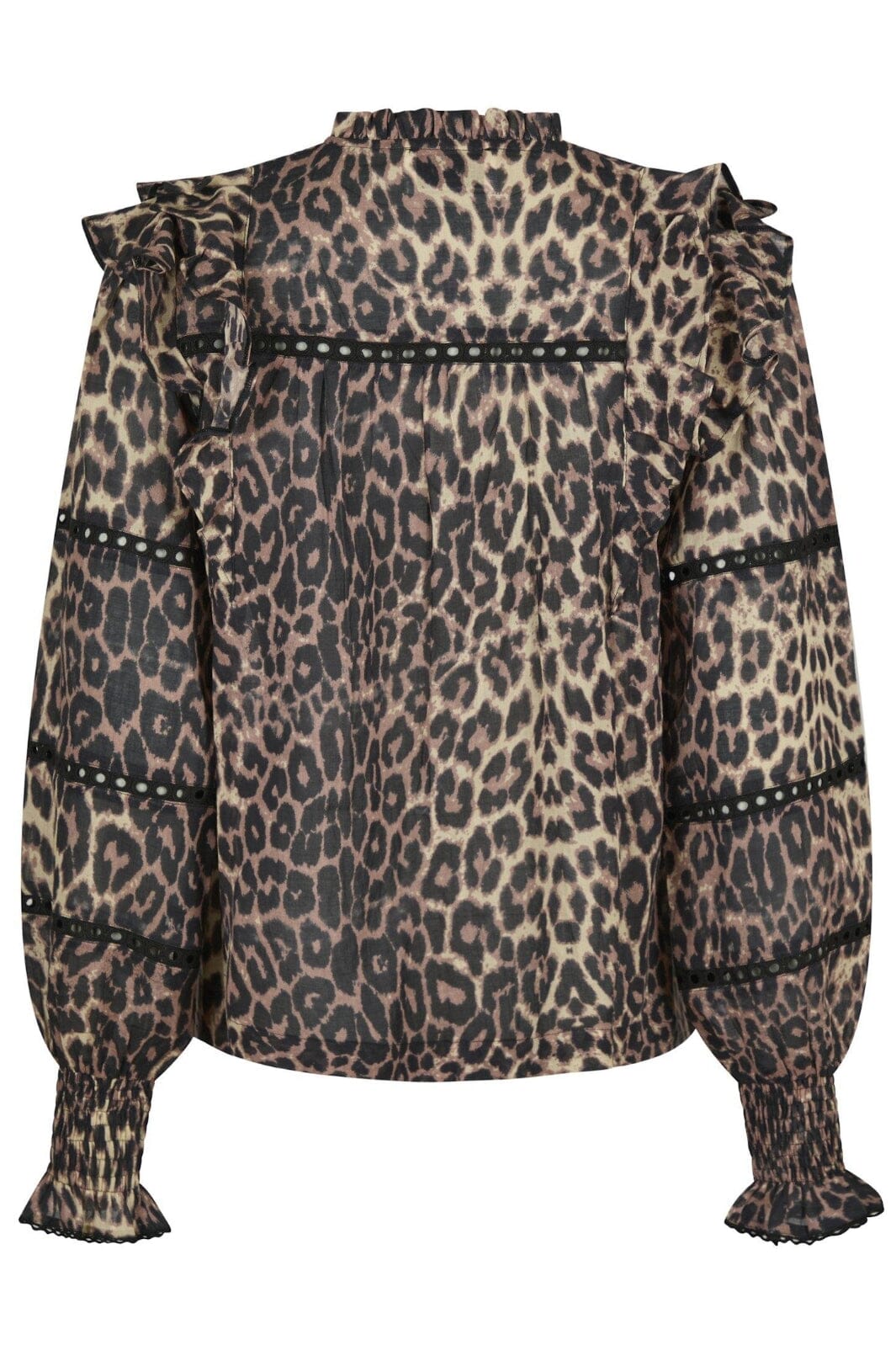 Forudbestilling - Neo Noir - Aurika Leo Voile Blouse - Leopard Skjorter 