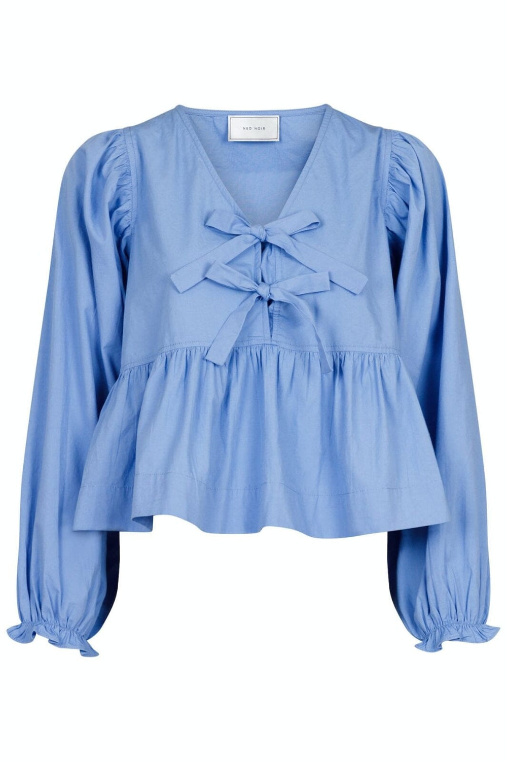 Forudbestilling - Neo Noir - Bessie C Poplin Blouse - Light Blue Bluser 