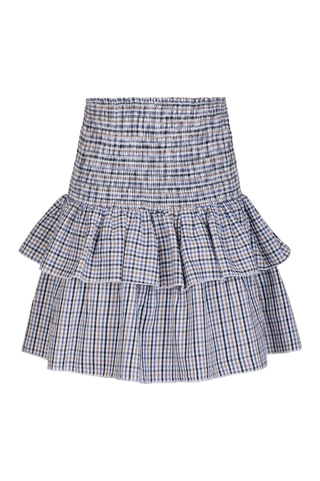 Neo Noir - Carin Double Check Skirt 165124 - 140 - Blue