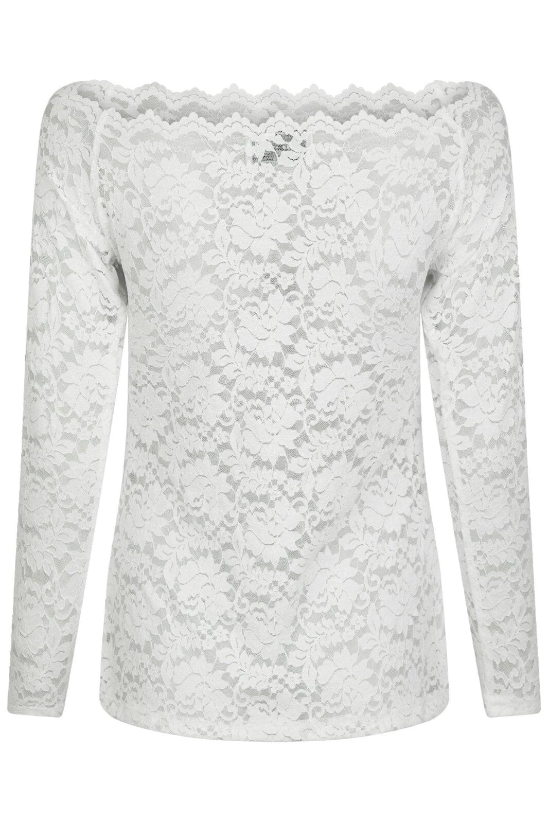 Forudbestilling - Neo Noir - Casadi Lace Flower Blouse 162631 - 120 - White