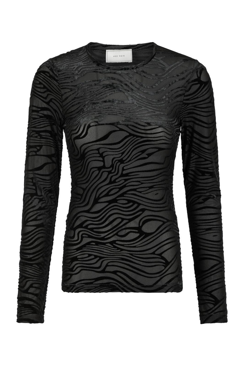 Neo Noir - Ella Zebra Burnout Blouse - Black